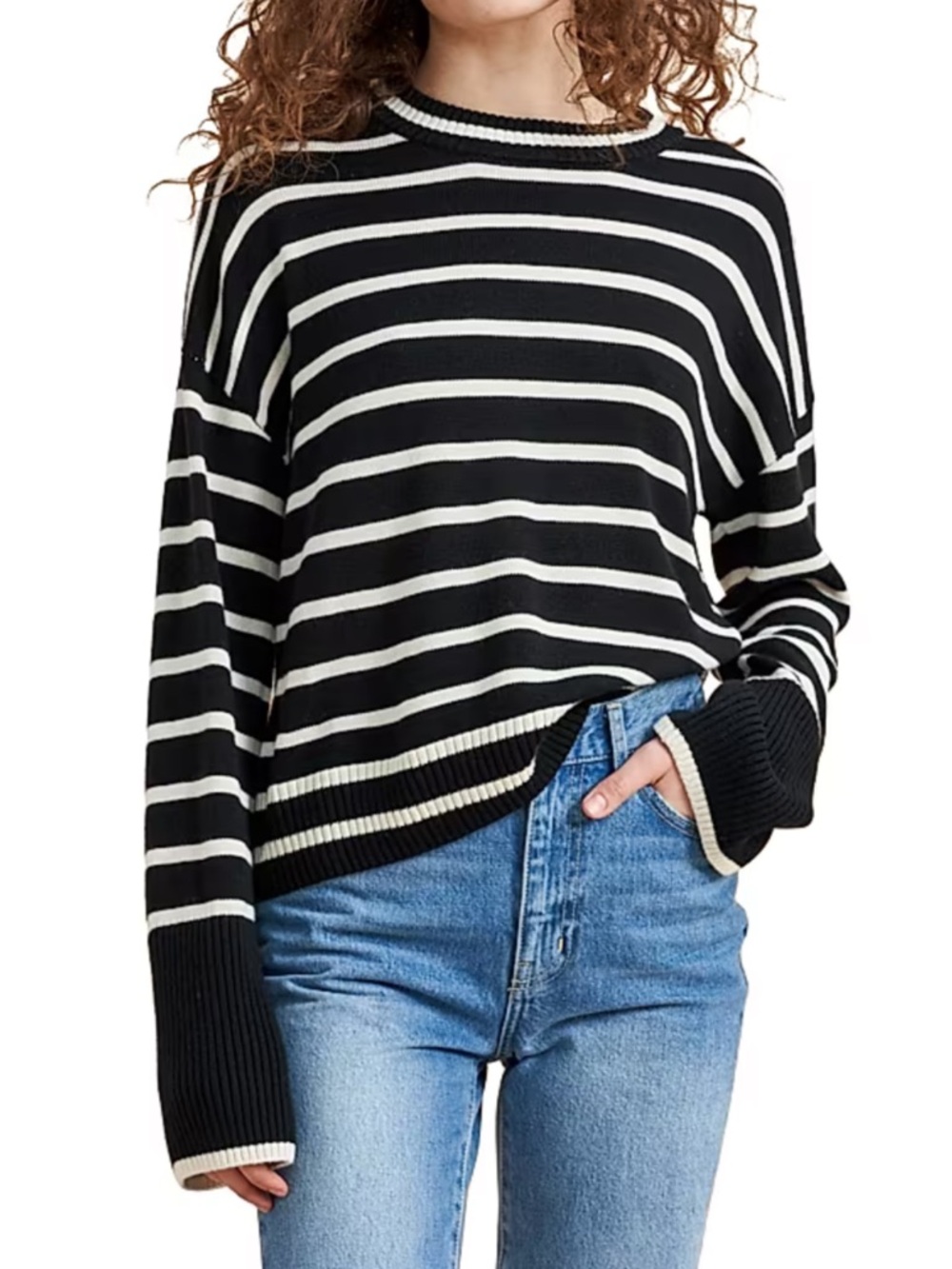 La Ligne Antoine Silk Cashmere Striped Sweater Size Small